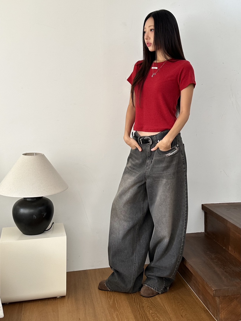 I MFACT東大門㊣代購女士新品人氣時尚職業25秋夏休閑牛仔褲I MFACT牛仔褲
