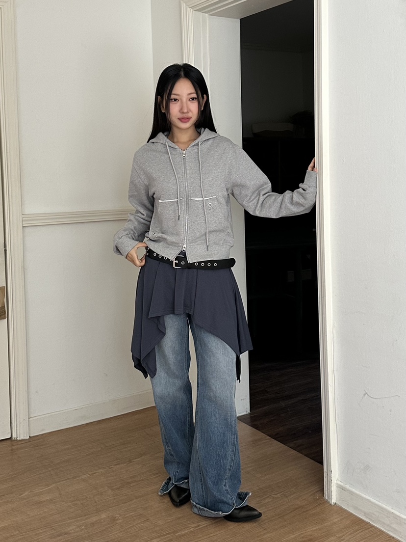 I MFACT東大門㊣直郵女裝新品休閑職業熱賣推薦25秋夏衛衣拉鏈I MFACT衛衣