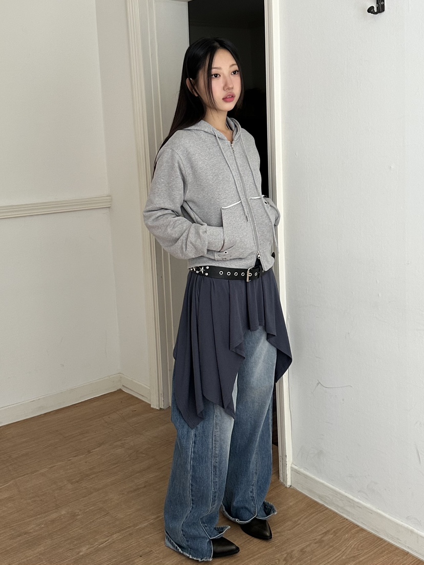 I MFACT東大門㊣直郵女裝新品休閑職業熱賣推薦25秋夏衛衣拉鏈I MFACT衛衣