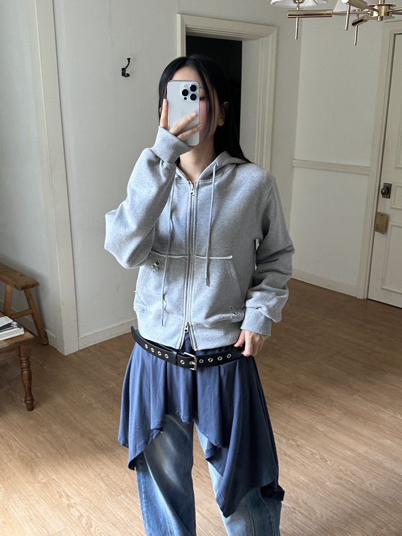 I MFACT東大門㊣直郵女裝新品休閑職業熱賣推薦25秋夏衛衣拉鏈I MFACT衛衣