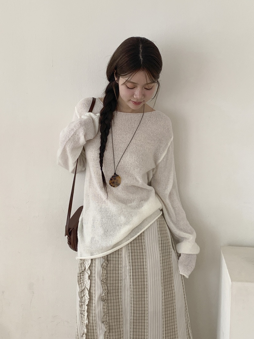 RE:OPENING韓國直郵㊣女士新款時尚真品休閑推薦針織衫馬海毛RE:OPENING針織衫