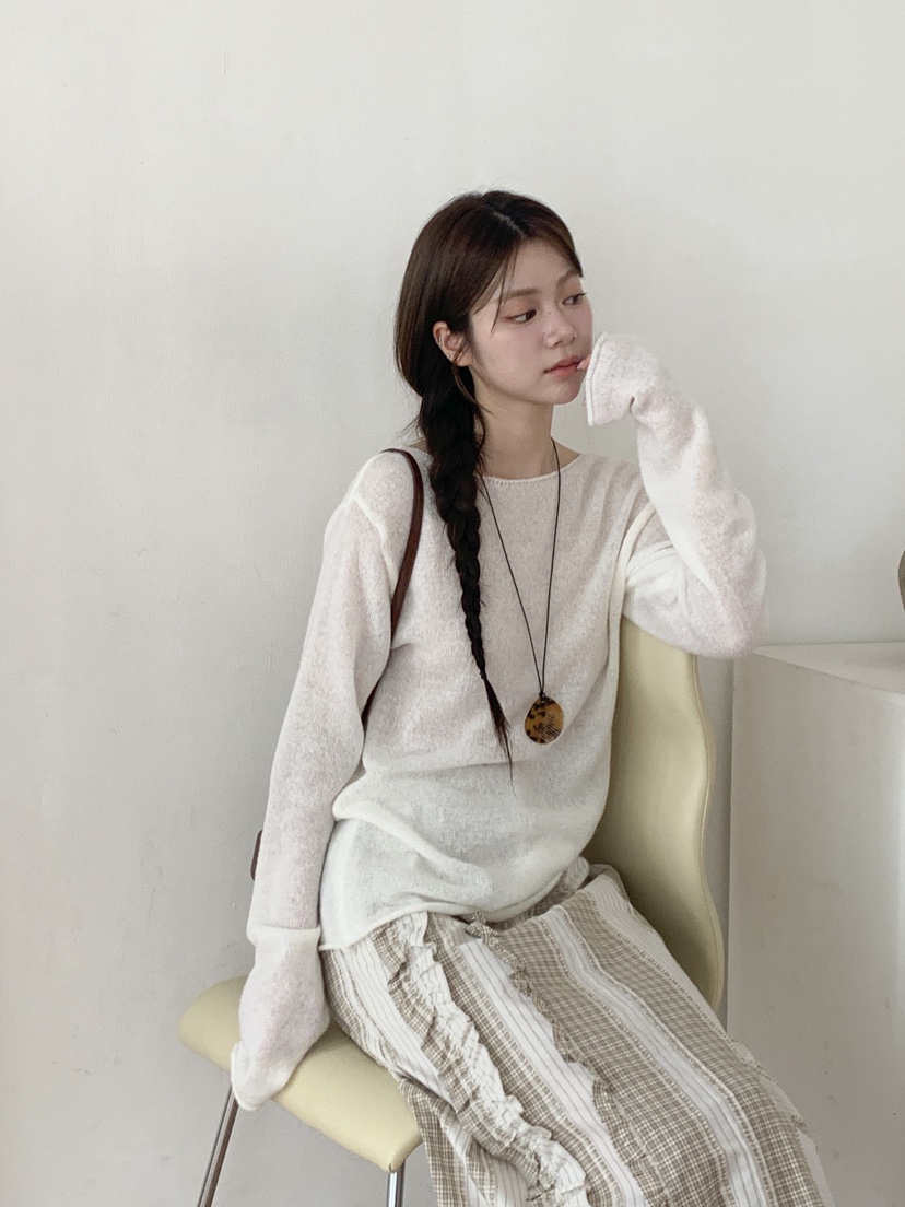 RE:OPENING韓國直郵㊣女士新款時尚真品休閑推薦針織衫馬海毛RE:OPENING針織衫
