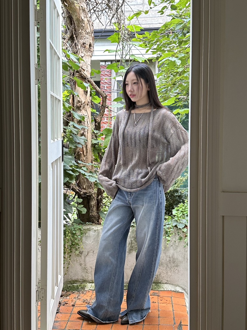 I MFACT東大門㊣直郵女裝新款真品職業25秋夏針織衫含脖帶I MFACT針織衫