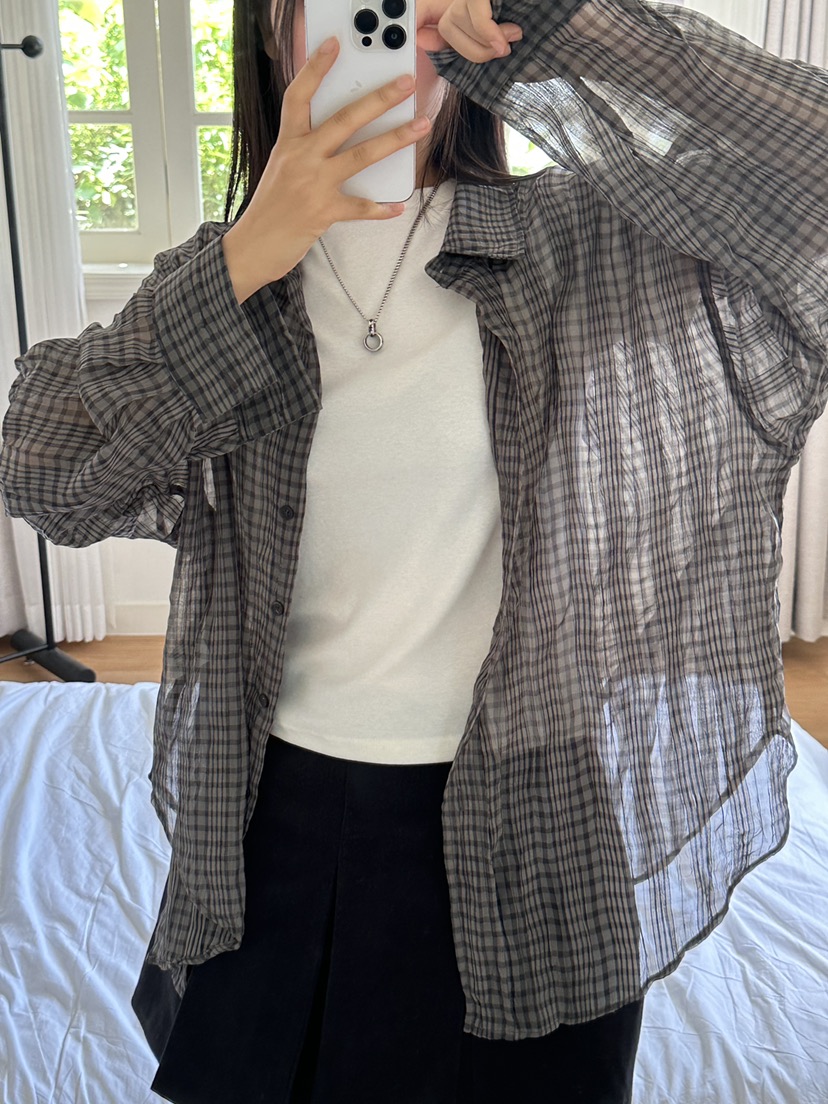 I MFACT東大門㊣代購女裝新款時尚熱賣職業襯衫蕾絲衫透視I MFACT襯衫/蕾絲衫