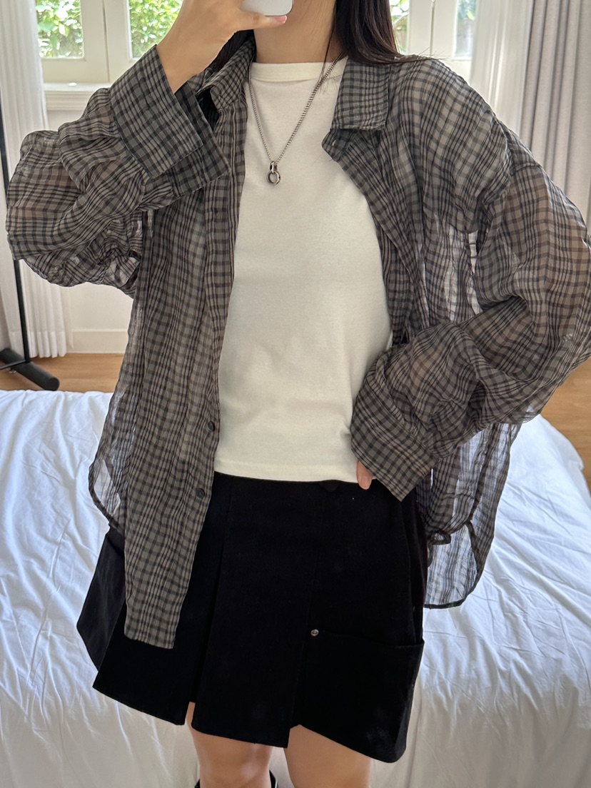 I MFACT東大門㊣代購女裝新款時尚熱賣職業襯衫蕾絲衫透視I MFACT襯衫/蕾絲衫圖色2