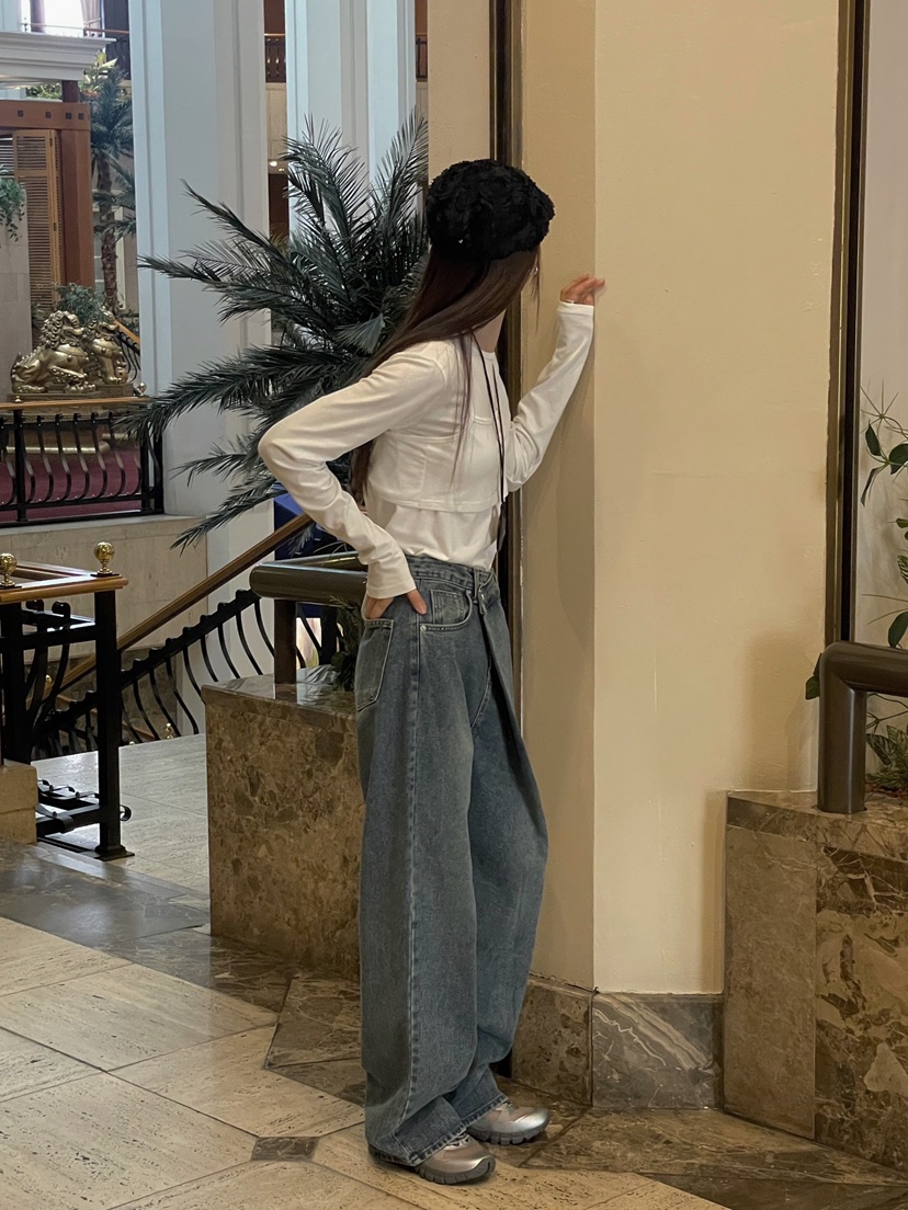 ONDO-P東大門㊣代購女裝新品人氣熱賣休閑推薦時尚真品牛仔褲ONDO-P牛仔褲
