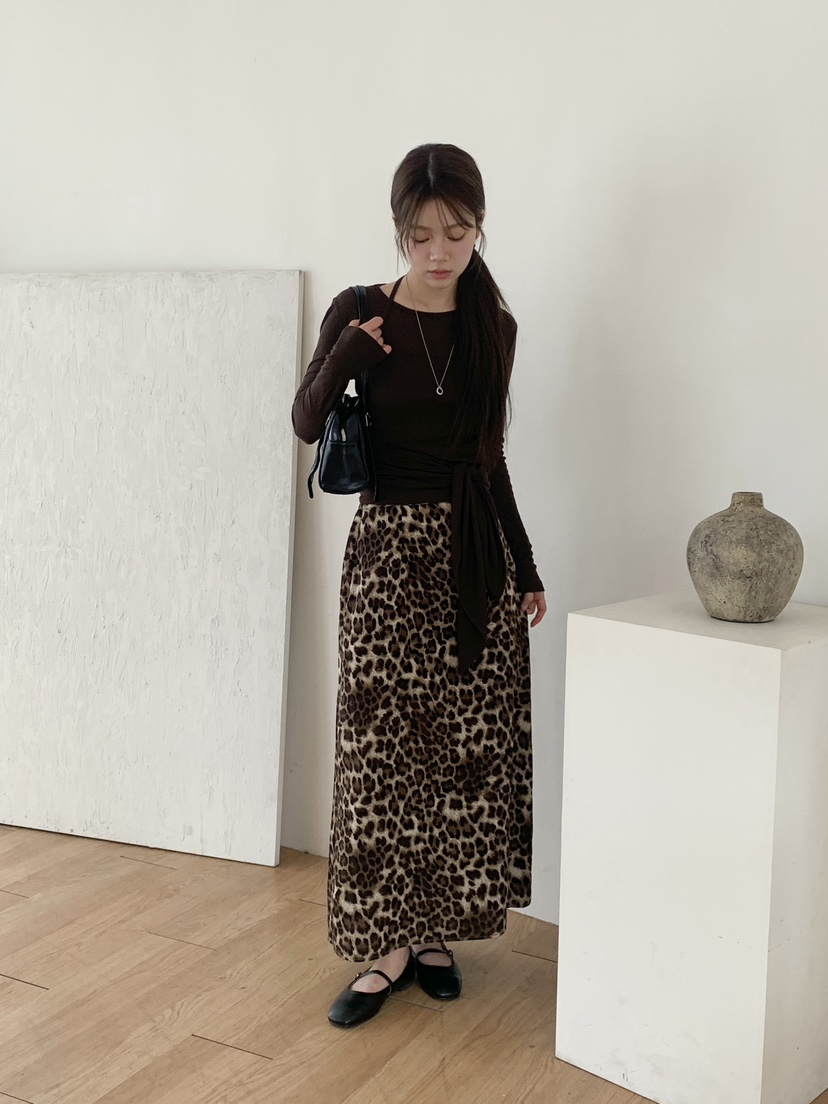 RE:OPENING韓國代購㊣女士新品推薦25秋夏休閑職業時尚長裙RE:OPENING長裙