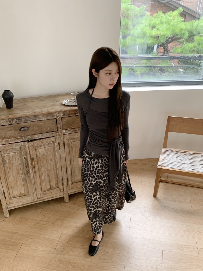 RE:OPENING韓國代購㊣女士新品推薦25秋夏休閑職業時尚長裙RE:OPENING長裙