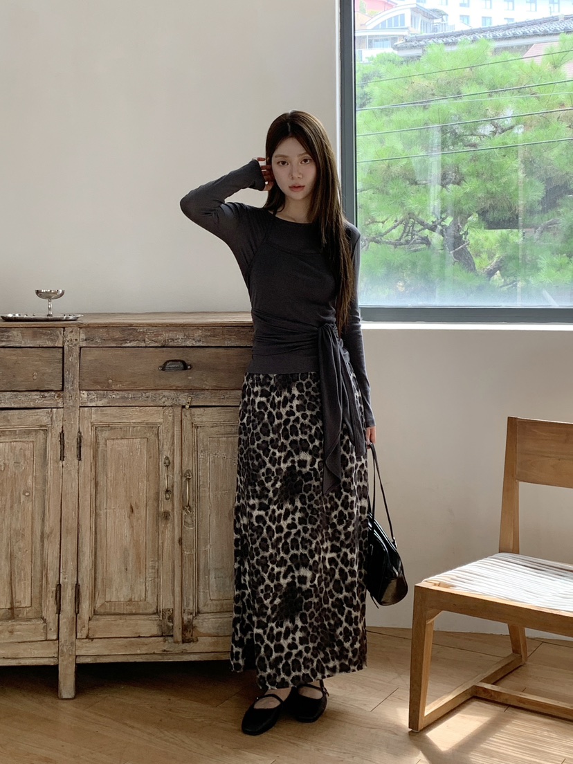 RE:OPENING韓國代購㊣女士新品推薦25秋夏休閑職業時尚長裙RE:OPENING長裙