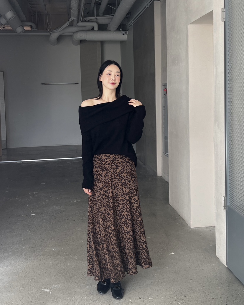 VERNI韓國直郵㊣女士新品休閑推薦時尚25秋夏職業針織衫露肩VERNI針織衫