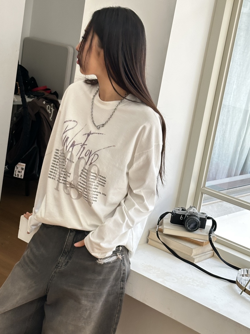 I MFACT東大門㊣代購女士新品25秋夏時尚熱賣推薦職業長袖T恤I MFACT長袖T恤
