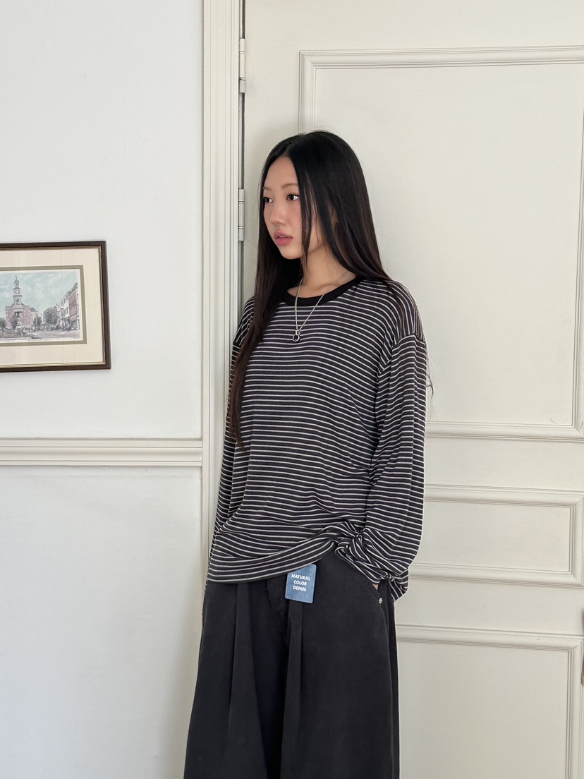 I MFACT韓國直郵㊣女士新品熱賣時尚推薦25秋夏長袖T恤羊毛I MFACT長袖T恤圖色2