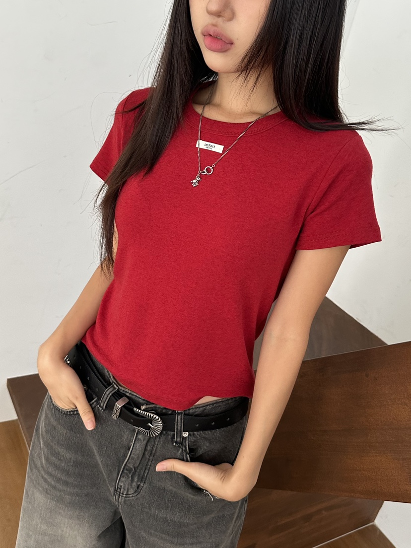 I MFACT韓國代購㊣女士新款時尚推薦熱賣真品休閑25秋夏T恤羊毛I MFACTT恤