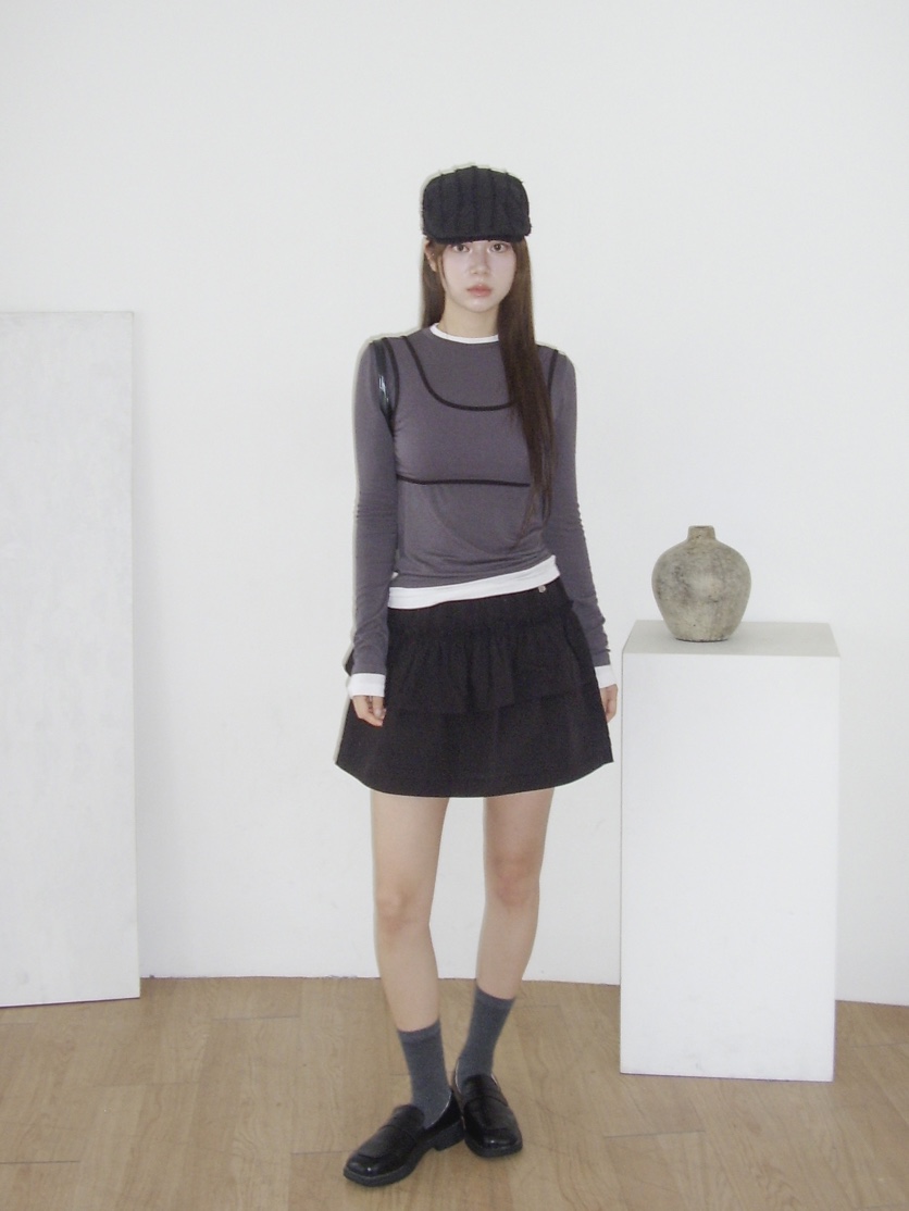 RE:OPENING韓國代購㊣女士新款推薦時尚25秋夏人氣休閑短裙RE:OPENING短裙