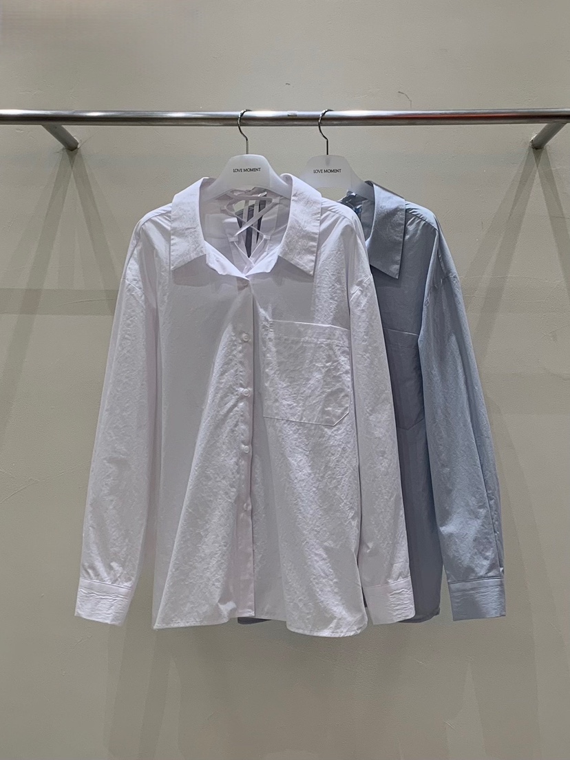 LOVE MOMENT韓國直郵㊣女士新品休閑職業25秋夏襯衫蕾絲衫VEGETABLE襯衫/蕾絲衫