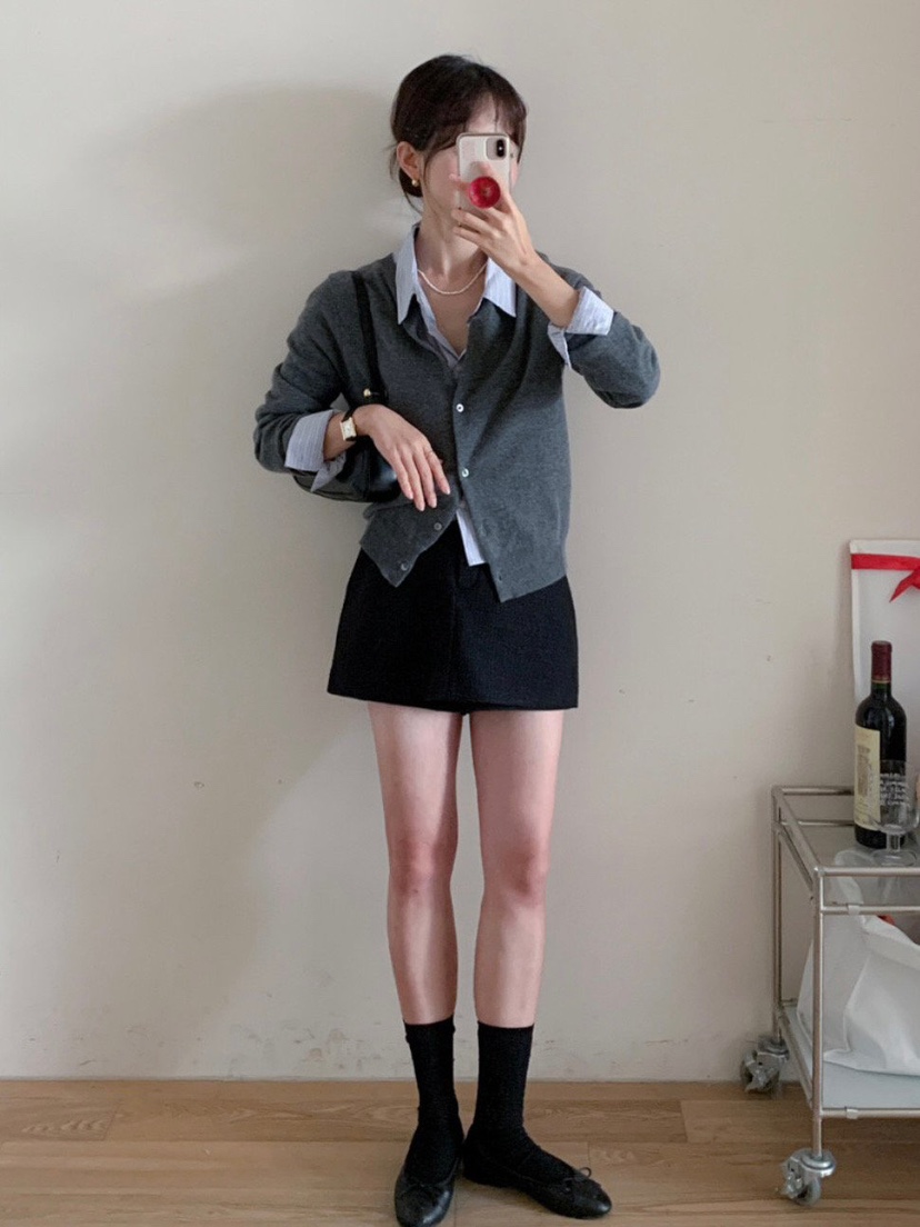 WOOD韓國代購㊣女裝新品真品休閑時尚熱賣人氣推薦職業針織衫WOOD針織衫