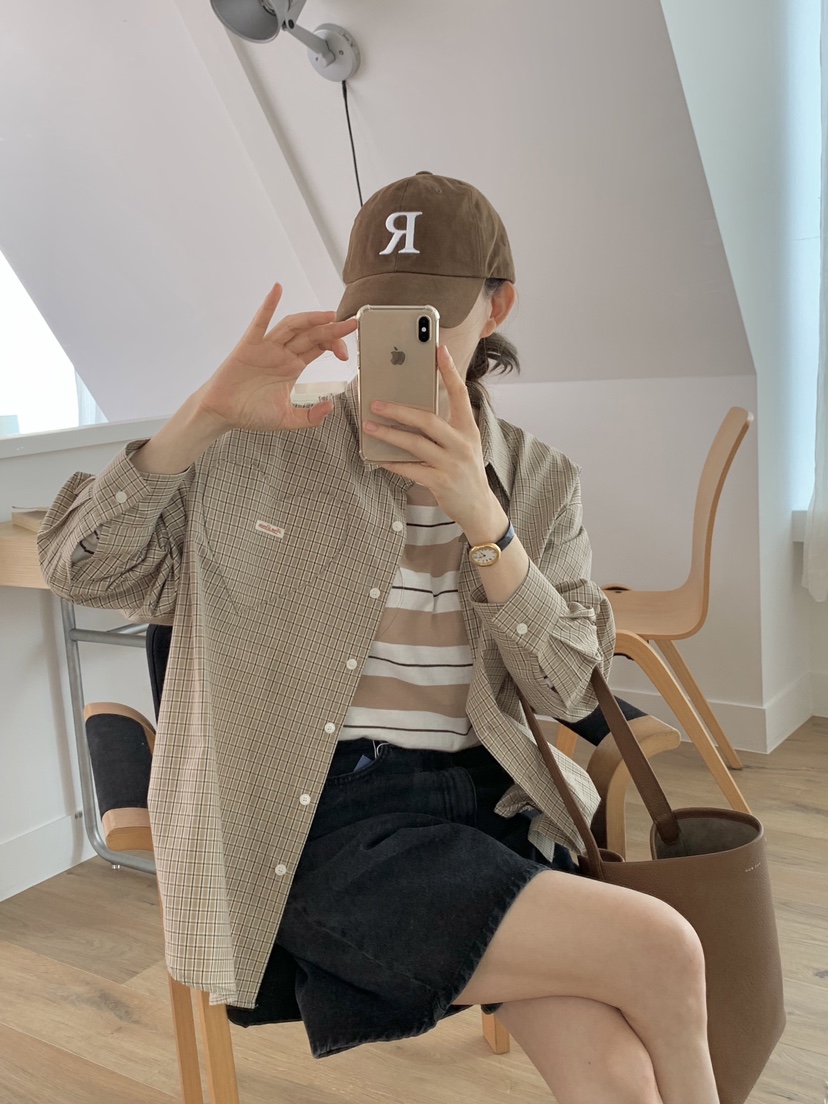 FORMSTUDIO韓國直郵㊣女士新品職業25秋夏人氣襯衫蕾絲衫格紋FORMSTUDIO襯衫/蕾絲衫