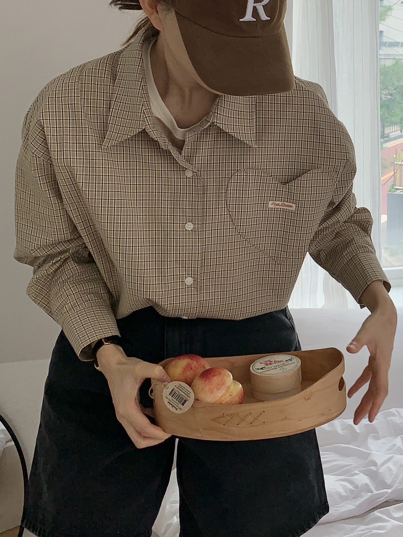 FORMSTUDIO韓國直郵㊣女士新品職業25秋夏人氣襯衫蕾絲衫格紋FORMSTUDIO襯衫/蕾絲衫