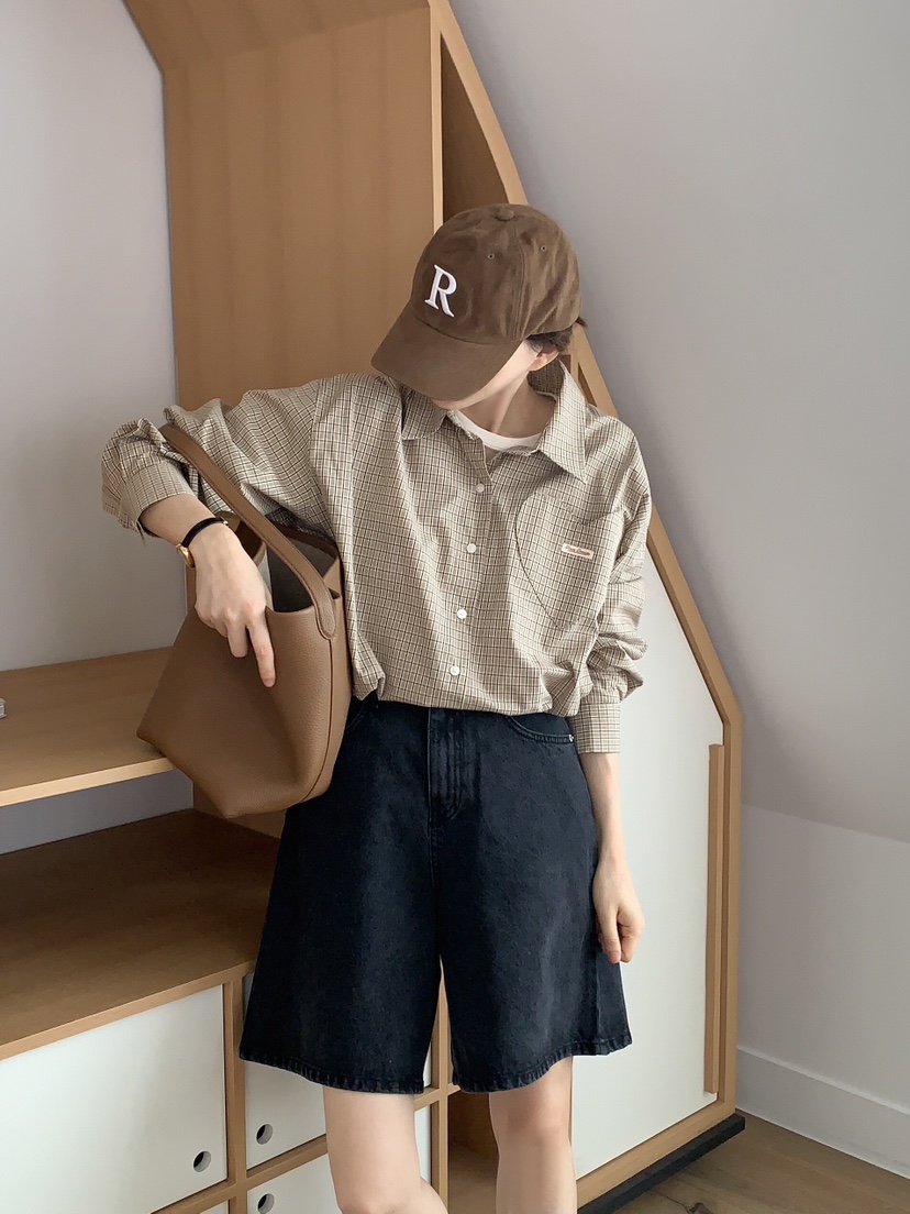 FORMSTUDIO韓國直郵㊣女士新品職業25秋夏人氣襯衫蕾絲衫格紋FORMSTUDIO襯衫/蕾絲衫