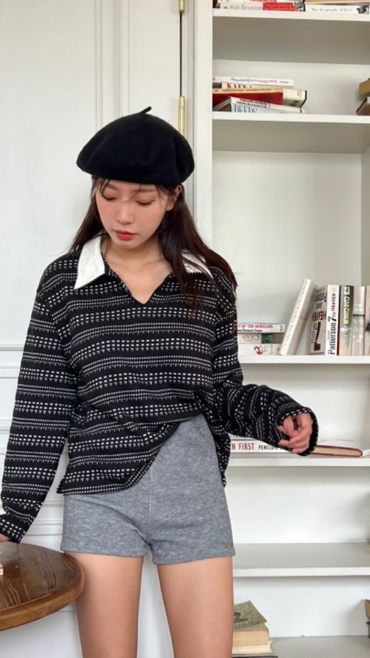 HEY/TO SEWING韓國直郵㊣女士新款時尚熱賣推薦職業長袖T恤BY HEY/TO SEWING長袖T恤