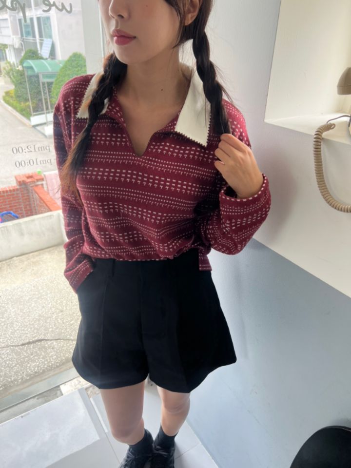 HEY/TO SEWING韓國直郵㊣女士新款時尚熱賣推薦職業長袖T恤BY HEY/TO SEWING長袖T恤圖色3