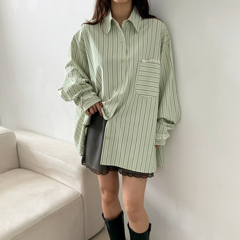 LOVABLE韓國代購㊣女裝新款熱賣推薦時尚人氣職業襯衫蕾絲衫LOVABLE襯衫/蕾絲衫
