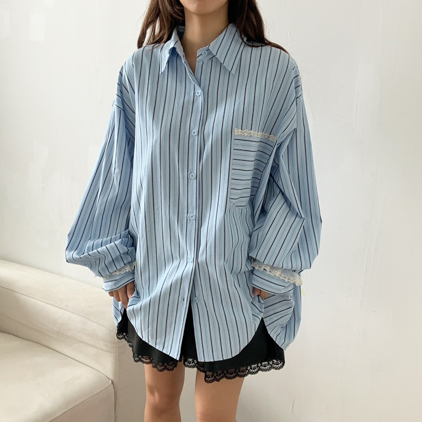 LOVABLE韓國代購㊣女裝新款熱賣推薦時尚人氣職業襯衫蕾絲衫LOVABLE襯衫/蕾絲衫
