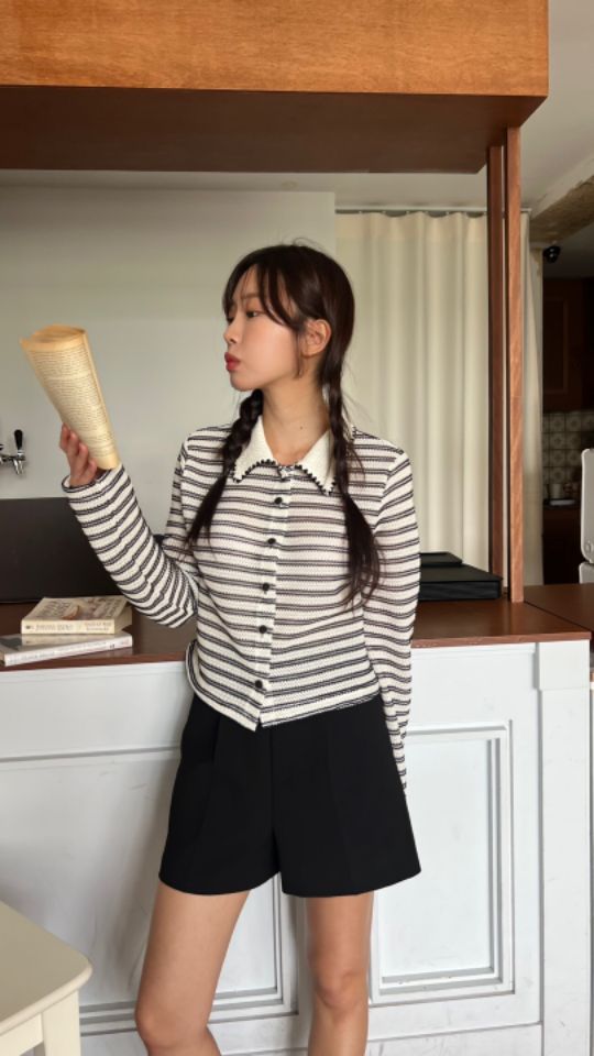 HEY/TO SEWING韓國直郵㊣女裝新款推薦休閑職業針織衫開衫BY HEY/TO SEWING針織衫