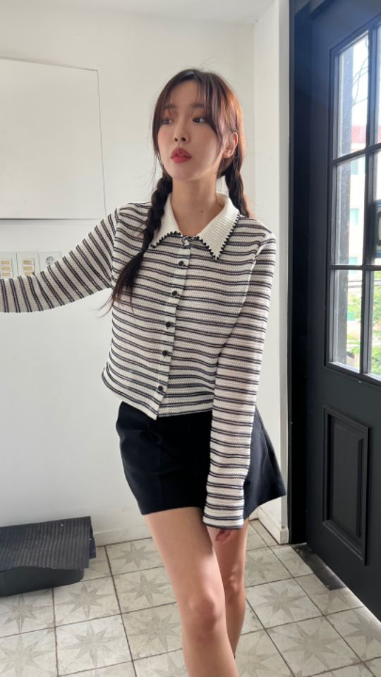 HEY/TO SEWING韓國直郵㊣女裝新款推薦休閑職業針織衫開衫BY HEY/TO SEWING針織衫