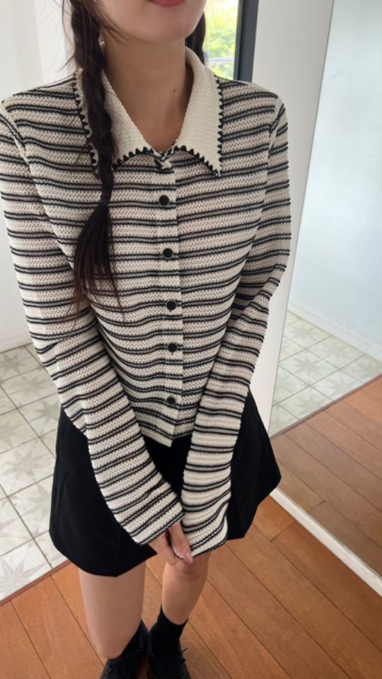 HEY/TO SEWING韓國直郵㊣女裝新款推薦休閑職業針織衫開衫BY HEY/TO SEWING針織衫
