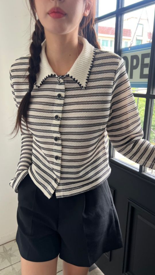 HEY/TO SEWING韓國直郵㊣女裝新款推薦休閑職業針織衫開衫BY HEY/TO SEWING針織衫