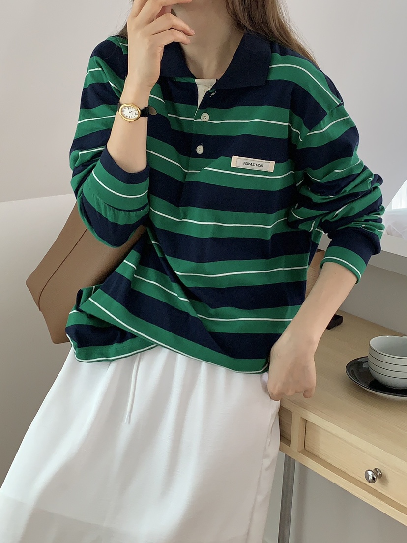 FORMSTUDIO韓國代購㊣女裝新款真品休閑職業熱賣25秋夏長袖T恤FORMSTUDIO長袖T恤