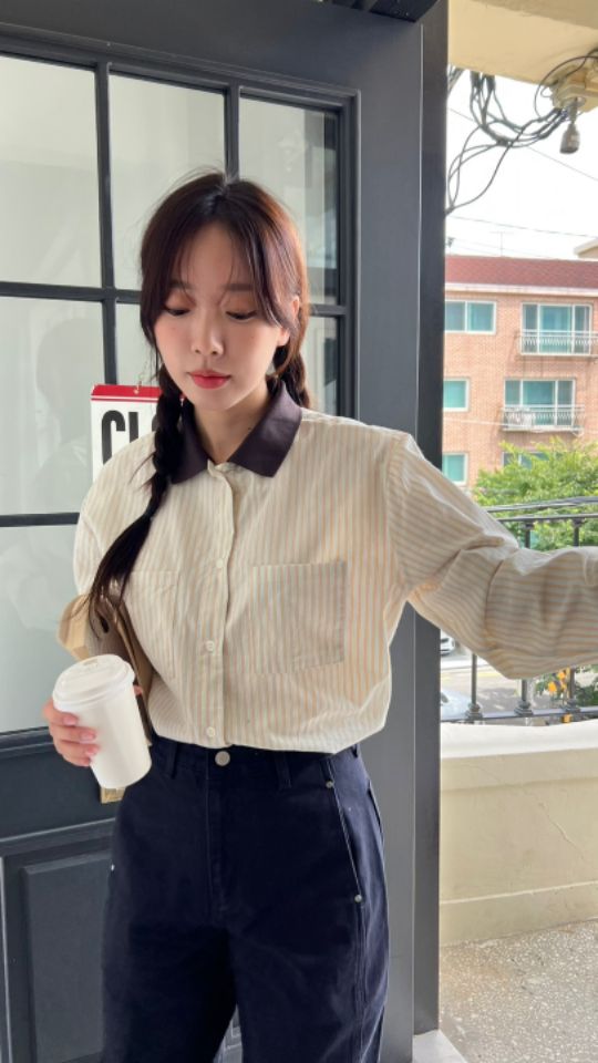 HEY/TO SEWING韓國直郵㊣女士新款時尚熱賣人氣襯衫蕾絲衫BY HEY/TO SEWING襯衫/蕾絲衫圖色1
