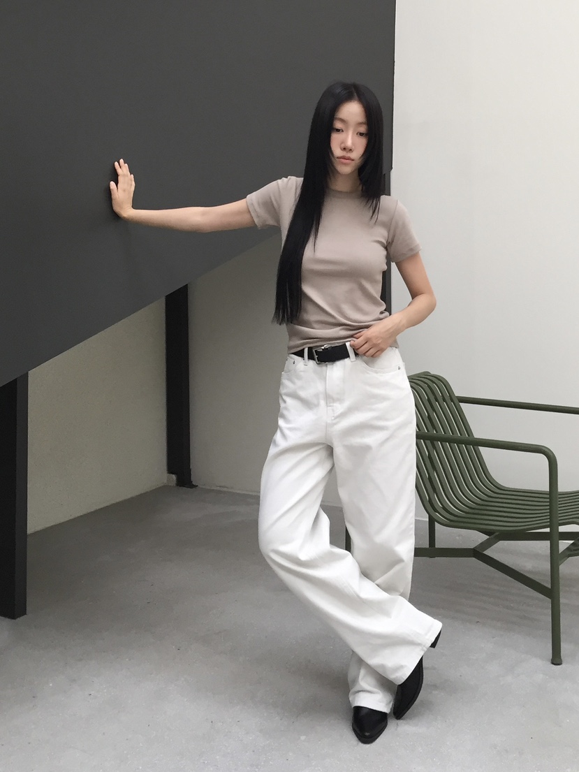 LOVE MOMENT東大門㊣直郵女裝新款熱賣推薦職業25秋夏牛仔褲VEGETABLE牛仔褲