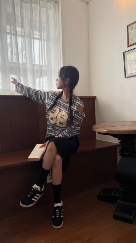 HEY/TO SEWING東大門㊣代購女裝新品職業25秋夏真品長袖T恤BY HEY/TO SEWING長袖T恤