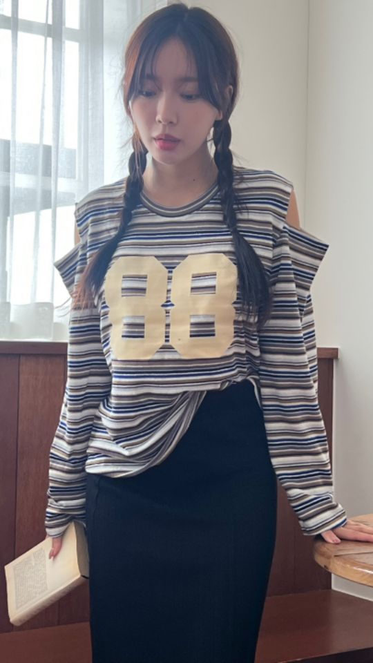 HEY/TO SEWING東大門㊣代購女裝新品職業25秋夏真品長袖T恤BY HEY/TO SEWING長袖T恤
