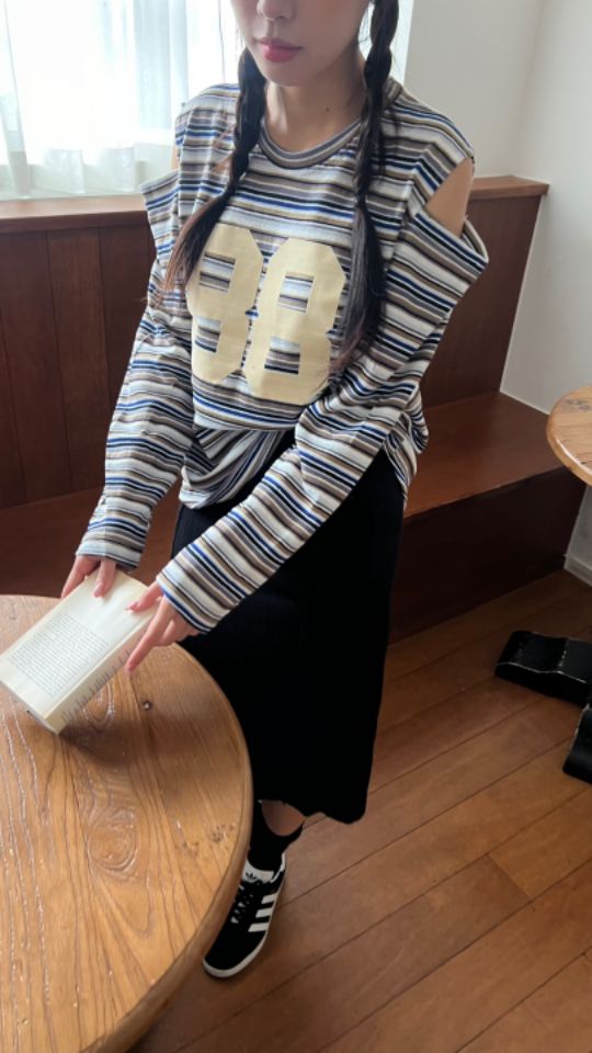 HEY/TO SEWING東大門㊣代購女裝新品職業25秋夏真品長袖T恤BY HEY/TO SEWING長袖T恤