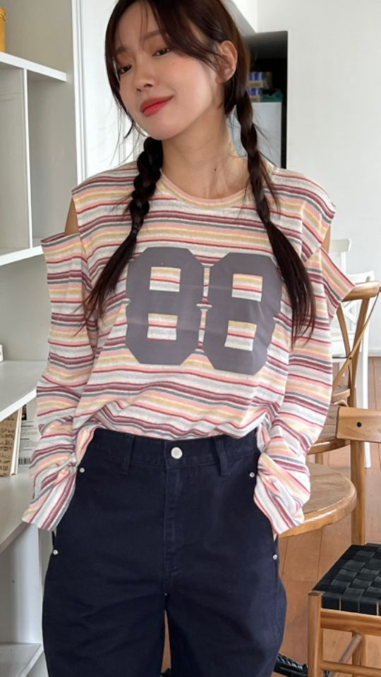 HEY/TO SEWING東大門㊣代購女裝新品職業25秋夏真品長袖T恤BY HEY/TO SEWING長袖T恤