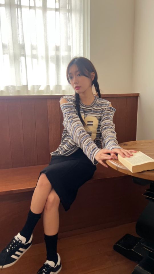 HEY/TO SEWING東大門㊣代購女裝新品職業25秋夏真品長袖T恤BY HEY/TO SEWING長袖T恤