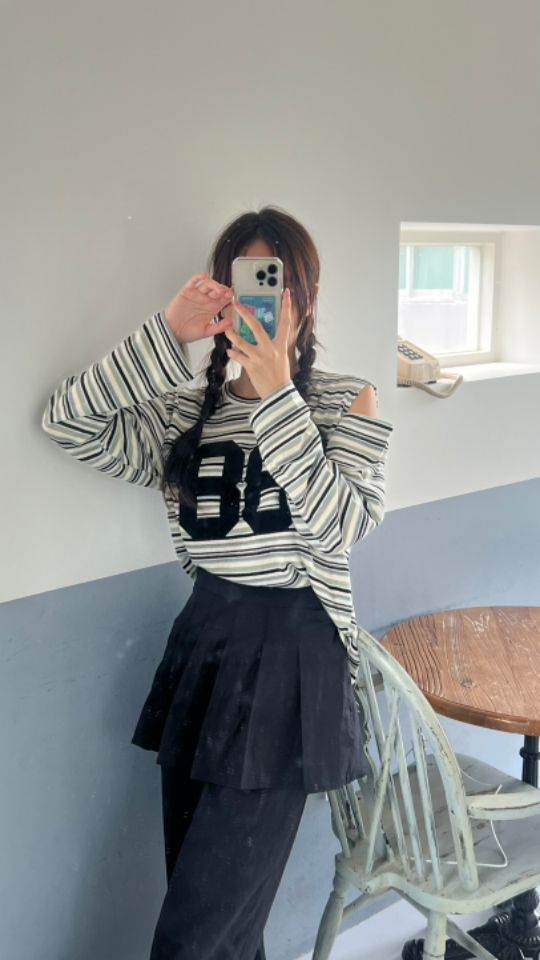 HEY/TO SEWING東大門㊣代購女裝新品職業25秋夏真品長袖T恤BY HEY/TO SEWING長袖T恤