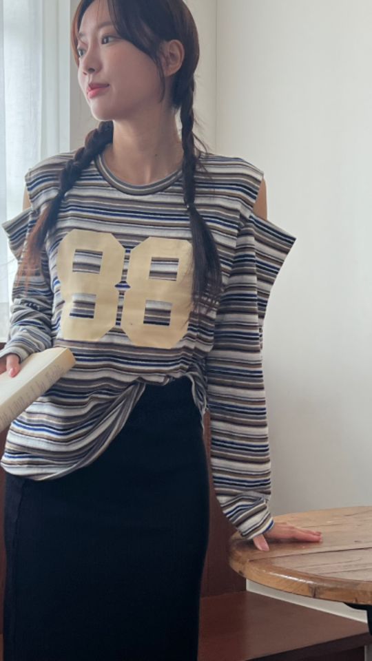 HEY/TO SEWING東大門㊣代購女裝新品職業25秋夏真品長袖T恤BY HEY/TO SEWING長袖T恤圖色2