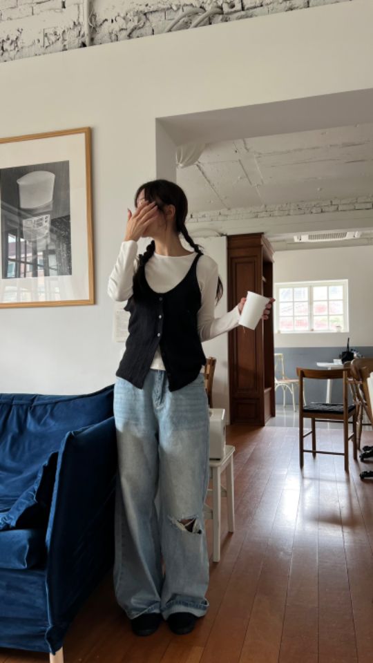 HEY/TO SEWING東大門㊣直郵女裝新款職業休閑推薦真品馬甲BY HEY/TO SEWING馬甲