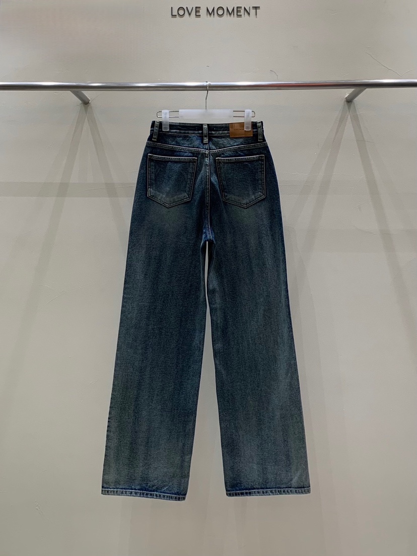 LOVE MOMENT東大門㊣代購女士新品熱賣時尚真品推薦牛仔褲VEGETABLE牛仔褲