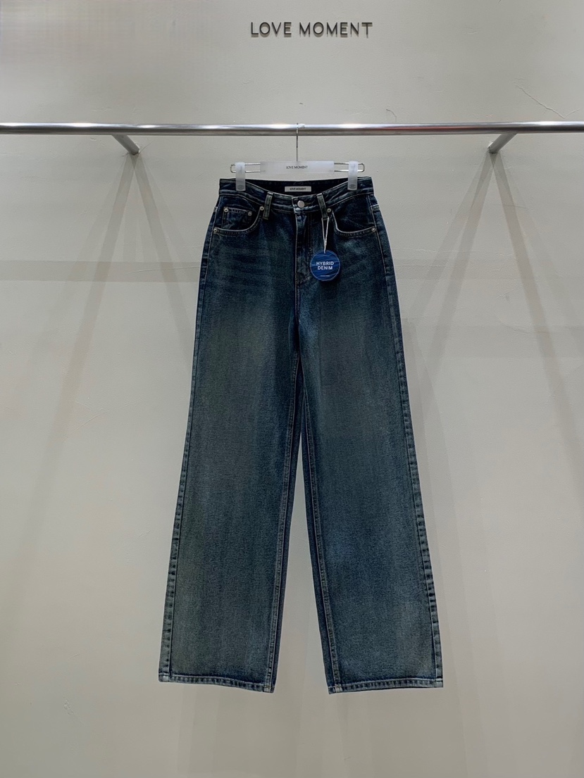 LOVE MOMENT東大門㊣代購女士新品熱賣時尚真品推薦牛仔褲VEGETABLE牛仔褲圖色1