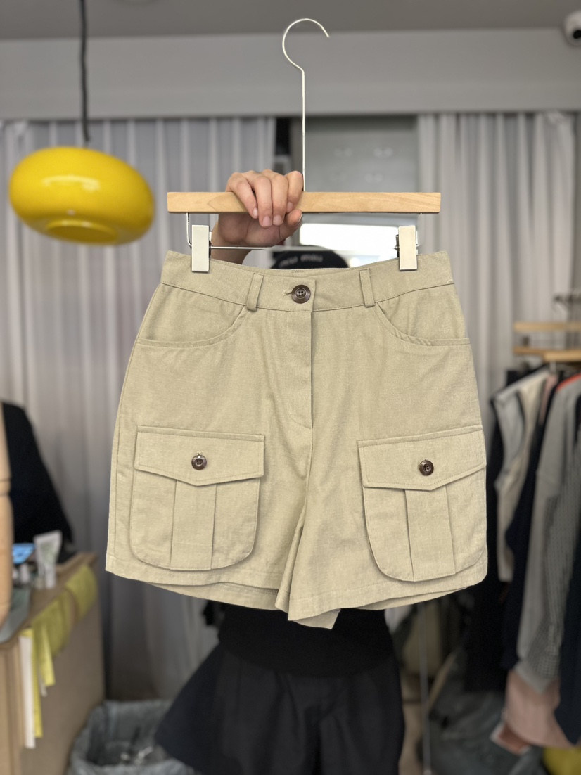 ARCHIVE-P韓國代購㊣女裝新品熱賣25秋夏休閑人氣短褲工裝ARCHIVE-P短褲圖色2