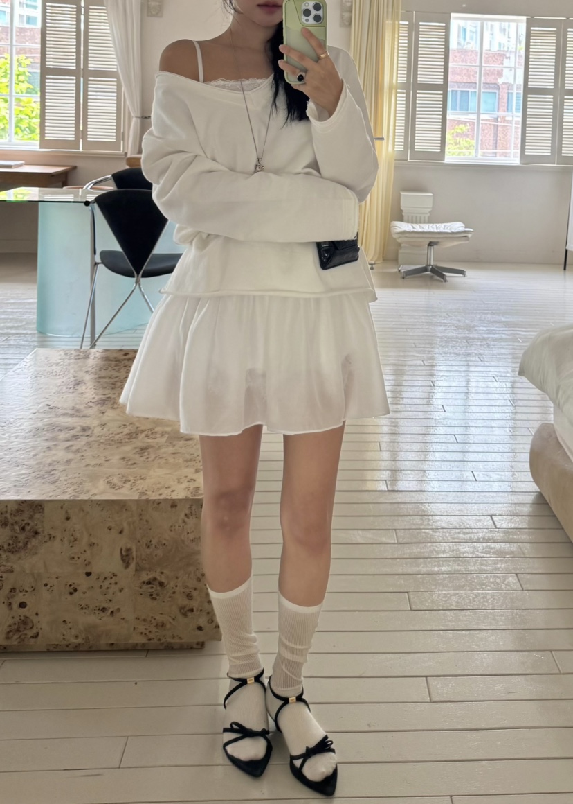 OUPPT東大門㊣代購女裝新品推薦25秋夏人氣時尚職業衛衣雙V領OUPPT衛衣