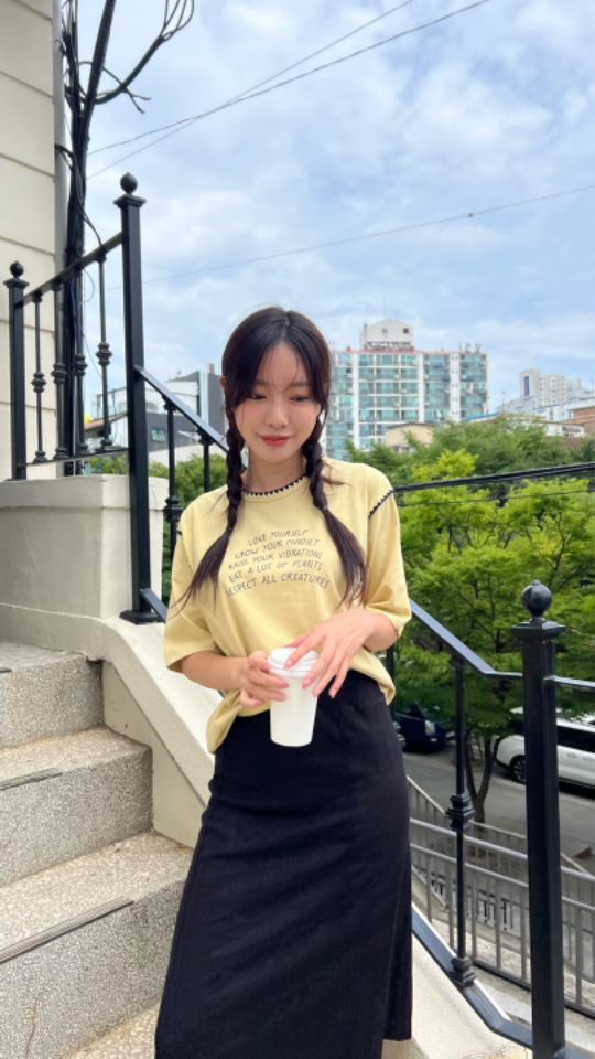 HEY/TO SEWING韓國代購㊣女裝新品25秋夏真品人氣休閑T恤BY HEY/TO SEWINGT恤