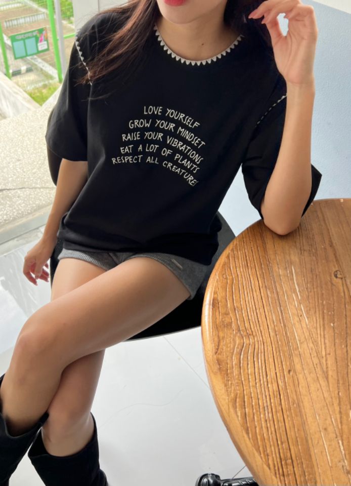 HEY/TO SEWING韓國代購㊣女裝新品25秋夏真品人氣休閑T恤BY HEY/TO SEWINGT恤