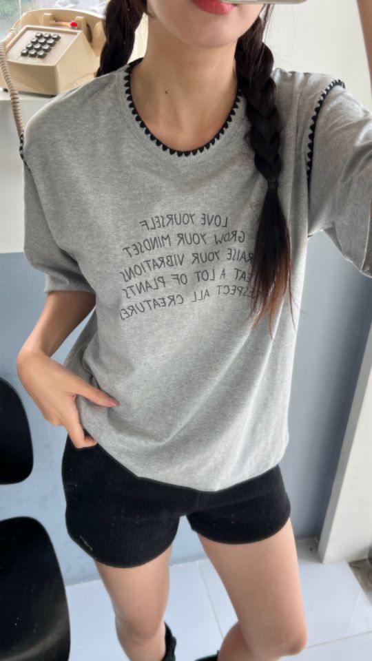 HEY/TO SEWING韓國代購㊣女裝新品25秋夏真品人氣休閑T恤BY HEY/TO SEWINGT恤