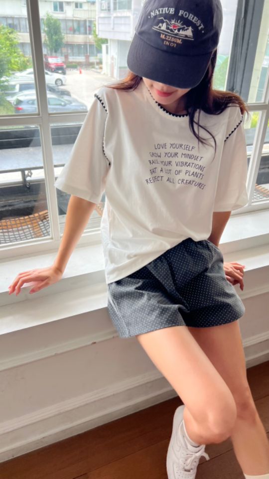 HEY/TO SEWING韓國代購㊣女裝新品25秋夏真品人氣休閑T恤BY HEY/TO SEWINGT恤